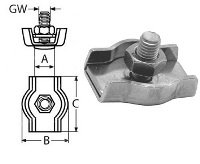 5мм зажим для троса SIMPLEX, нерж. сталь А2