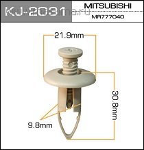 21,9*30,8*9,8мм клипса крепежная пластиковая KJ-2031 (MR777040)