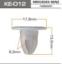 17,9*13,9*9,3 клипса крепежная пластиковая KE-012 (19882981)