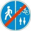 Знак 4.5.11 Конец пешеходной и велосипедной дорожки с разделением движения