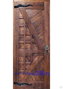 Дверь деревянная под старину "Князь" #1