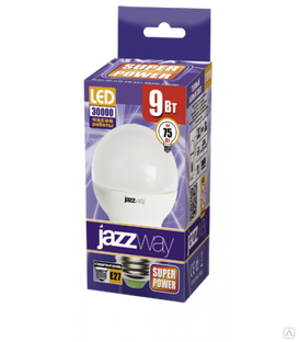 Лампа светодиодная LED 9вт E27,шар теплый JazzWay 