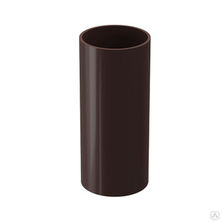 Труба водосточная 80 мм* 1м Дёке STANDARD (Темно-коричневый) 