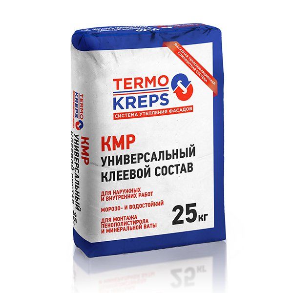 Клей на цем. основе для минер. ваты и пенополистирола 25кг (56 шт) Крепс TERMOKREPS KMP
