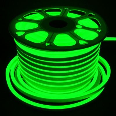 Неон круглый 50 м d=14,5 мм зеленый