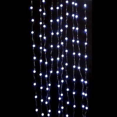 Гирлянда "Занавес (дождь)" роса в шариках 200 LED, 2х2 м, разноцветная фото 2