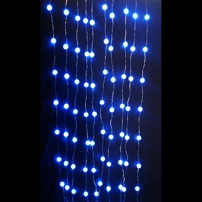 Гирлянда "Занавес (дождь)" роса в шариках 200 LED, 2х2 м, разноцветная фото 4