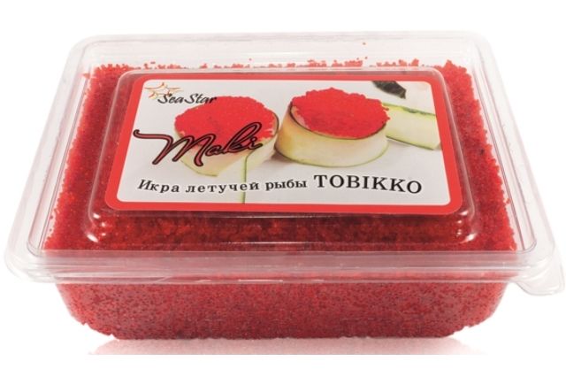 Тобико-Маки икра "ЕС" (летучей рыбы) красная 500 г, 20 шт, 12 мес