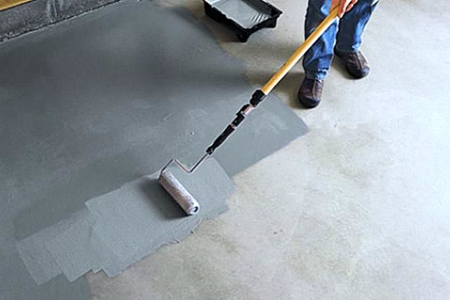 Краска для бетонного пола АК-15 желтая 4 кг