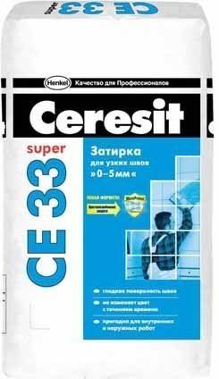 Затирка для швов Ce 33, 5 кг, серая Ceresit