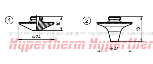 Hypertherm Centricut для Trumpf TR-Сопло HD, 1,7 мм (10 шт)