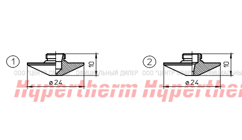 Hypertherm Centricut для Trumpf TR-Сопло, 2,3 мм (10 шт)