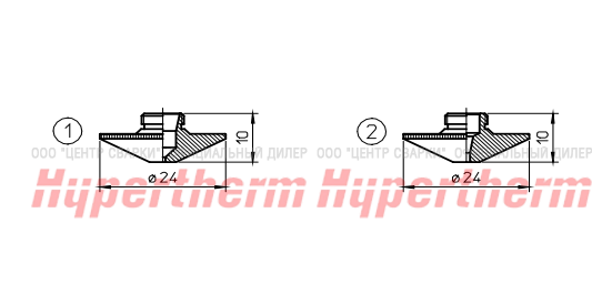 Hypertherm Centricut для Trumpf TR-Сопло, 1,7 мм (10 шт)