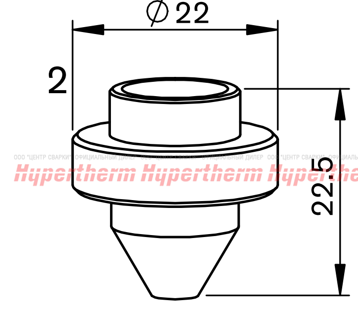 Hypertherm Centricut для AMADA AM-Сопло, 1,7 мм