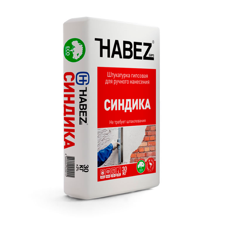 Штукатурка HABEZ-CИНДИКА, гипсовая ручного нанесения 30 кг