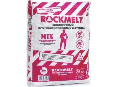 Противогололедный реагент Рокмелт (Rockmelt) mix 20 кг