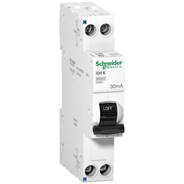 Выключатель автоматический дифференциального тока 2п C 16А 30мА тип A 6кА iDif K Acti9 SchE A9D49616 Schneider Electric