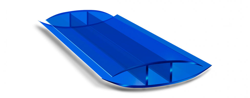 Соединительный профиль из поликарбоната HP Синий 6000*10 мм KINPLAST