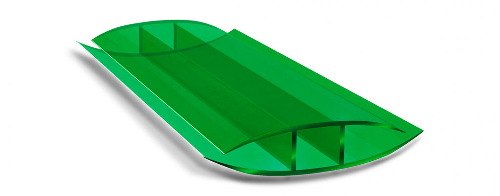 Соединительный профиль из поликарбоната HP Зеленый 6000*10 мм KINPLAST