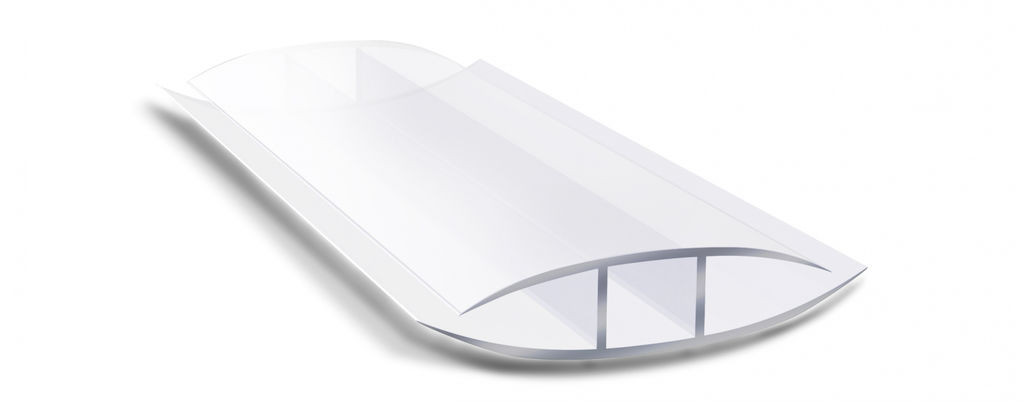 Соединительный профиль из поликарбоната HP Белый 6000*10 мм KINPLAST