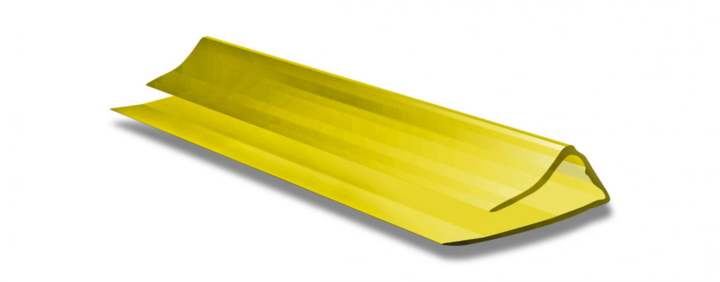 Торцевой профиль из поликарбоната UP Желтый 2100*20 мм KINPLAST