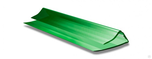 Торцевой профиль из поликарбоната UP Зеленый 2100*16 мм KINPLAST 