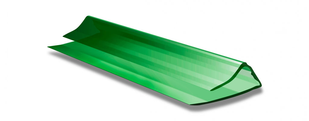 Торцевой профиль из поликарбоната UP Зеленый 2100*6 мм KINPLAST