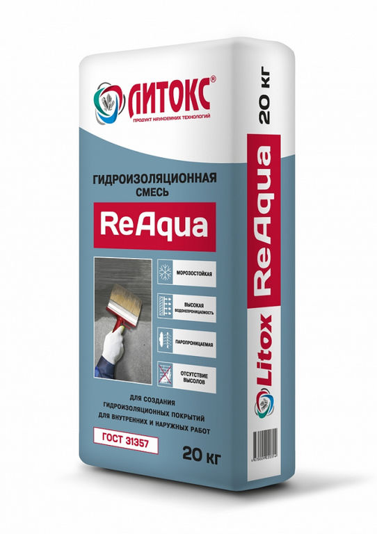 ЛИТОКС ReAqua Plus Гидроизоляционная смесь 20 кг