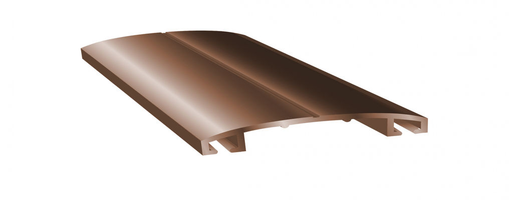 Алюминиевая планка прижимная (крышка) коричневая KINPLAST