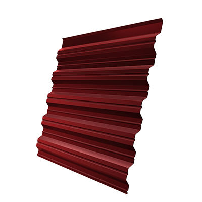Профнастил НС-35 0,45 ПЭ двухсторонний RAL 3011 коричнево-красный