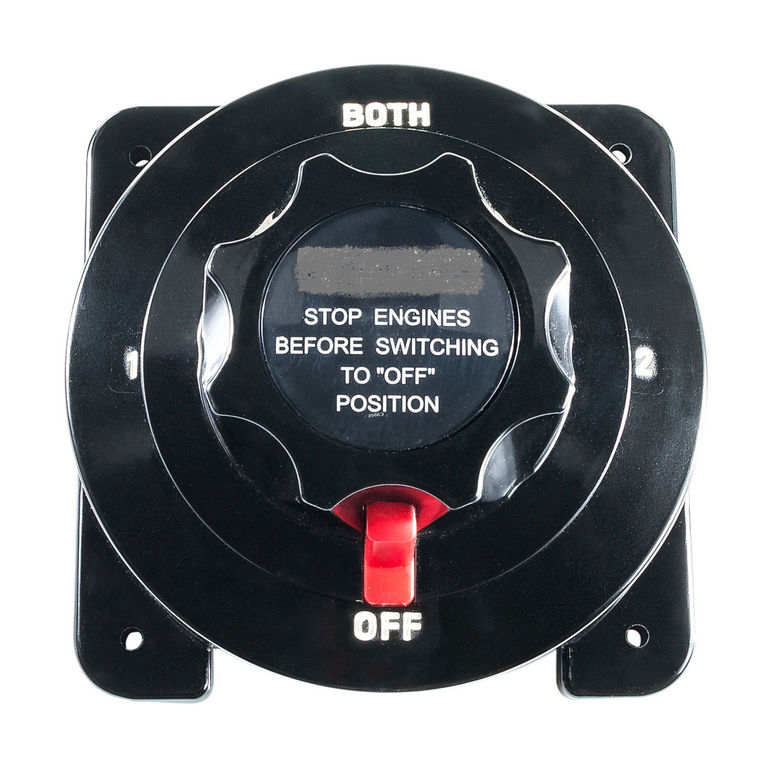 Выключатель массы (переключатель батарей) "OFF-1-BOTH-2" (2 АКБ), 175 А, черный