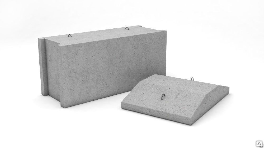 Блок фундаментный бетонный Н=500 БФ8.99 шифр 1484 вып.1