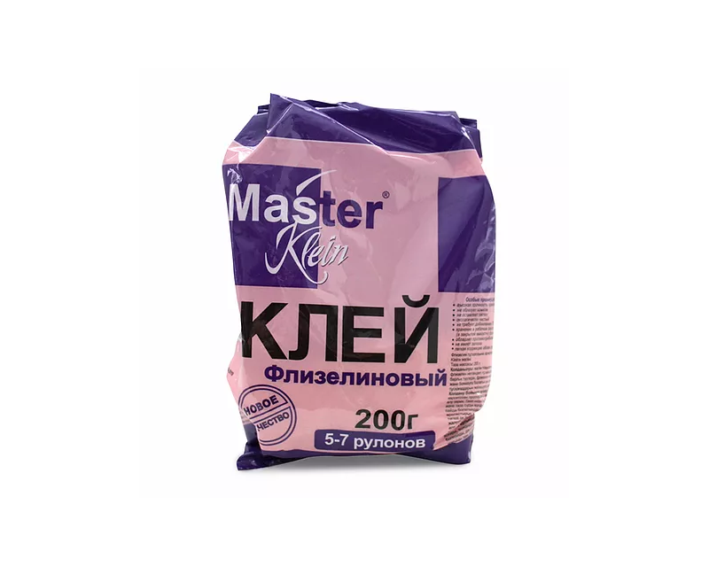 Клей обойный Master Klein для флизелиновых обоев, мягкая пачка 200 гр