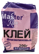 Клей обойный "Master Klein" для флизелиновых обоев ,200гр (5-6рулонов 25-30