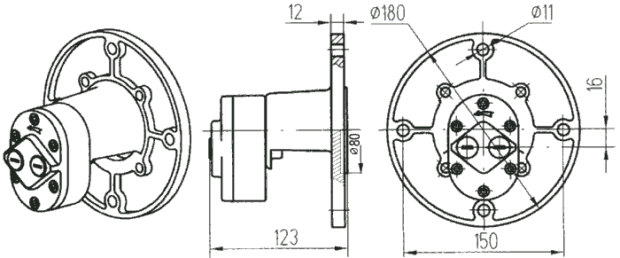 Насосный агрегат без электродвигателей ДВГ 11-11(фланцевый)