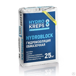 Гидроизоляция Крепс обмазочная HYDROBLOCK (упак 25кг) 