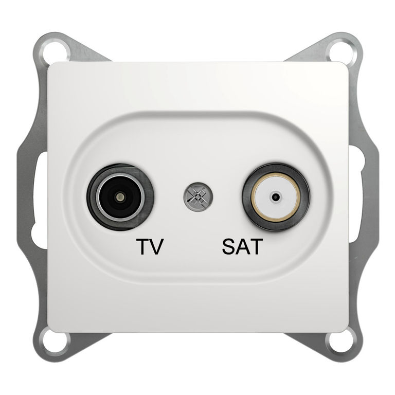 GLOSSA Белый TV-SAT Розетка одиночная 1DB GSL000197