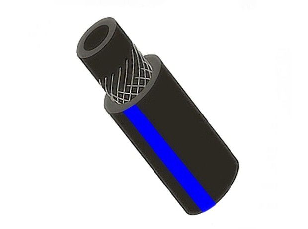 Рукав газовый ВРТ, Ø 6,3 мм, черный с синей полосой (50 м), III кл