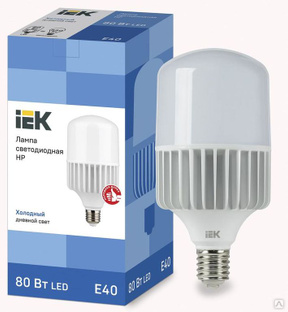 Лампа светодиодная HP 80 Вт 230В 6500К E40 IEK LLE-HP-80-230-65-E40 
