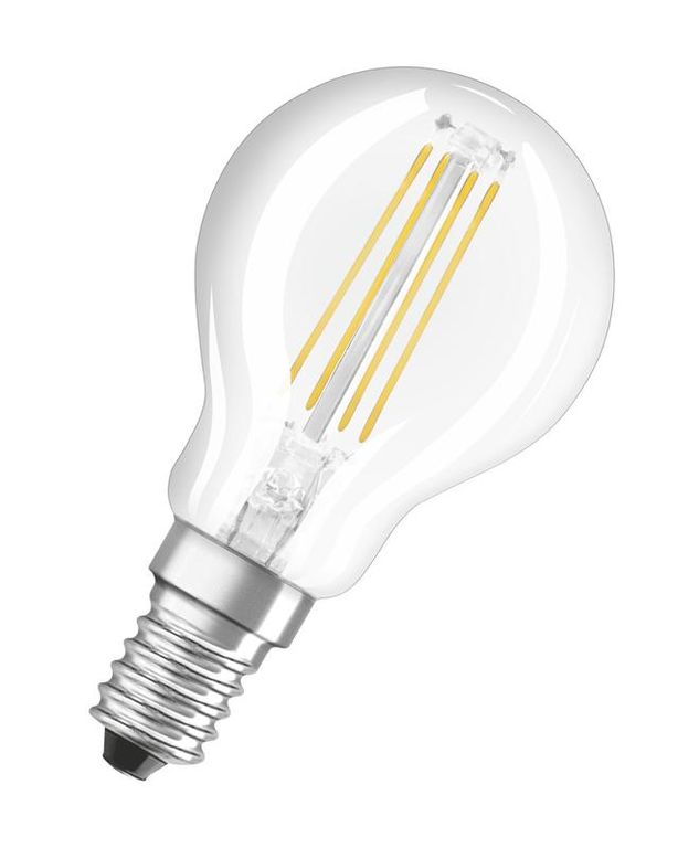 Лампа светодиодная филаментная LED STAR CLASSIC P 60 5W/827 5Вт шар 2700К тепл.бел E14 600лм 220-240В прозр. стекл. OSRA