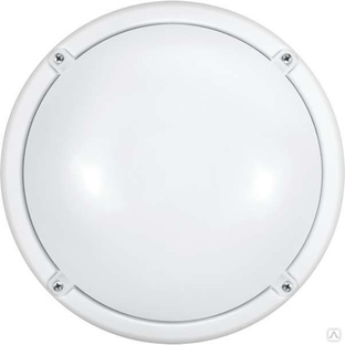 Светильник светодиодный 71 622 OBL-R1-7-4K-WH-IP65-LED-SNRV 7Вт 4000К IP65 520лм ЖКХ с оптико-акустич. датчиком круг бел 