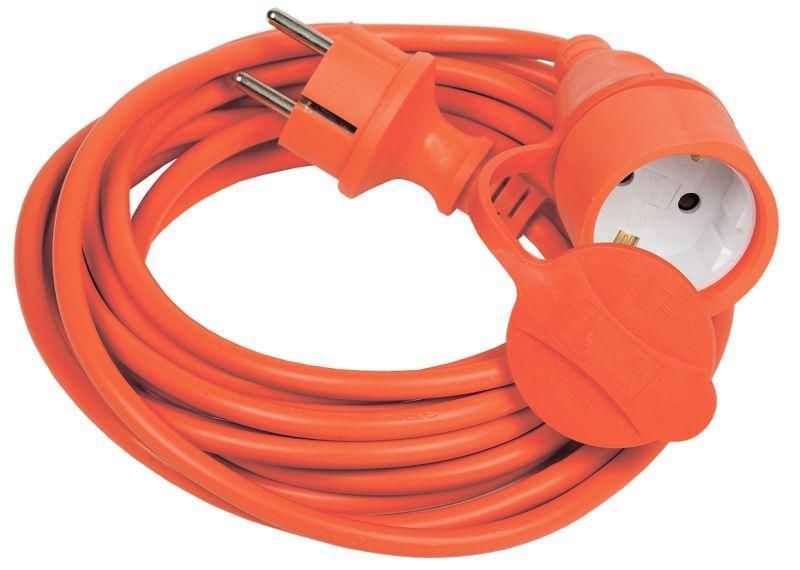 Удлинитель-шнур 1х5 м с заземлением 10А IP44 УШ-01РВ 2P + PE ПВС 3х1 цвет оранжевый IEK WUP10-05-K09-44