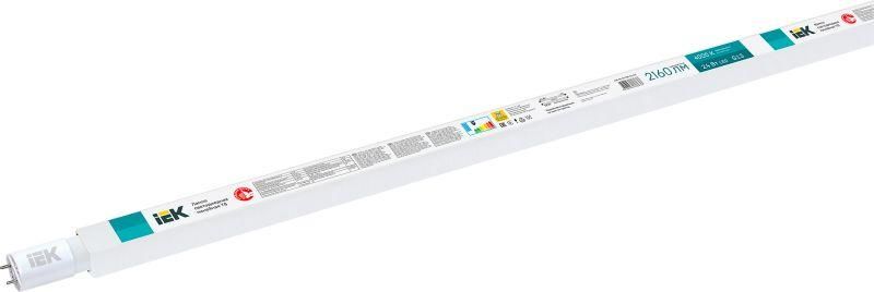 Лампа светодиодная 24 Вт T8 линейная 4000К нейтральный цвет белый G13 230 В IEK LLE-T8-24-230-40-G13