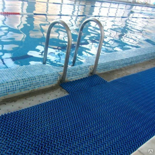 Модульное антискользящее покрытие для бассейнов саун и влажных помещений волна 14 мм