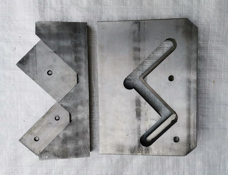 Нож-плиты для резки уголка в сборе к станку НГ5222, комплект, пресс ножницы