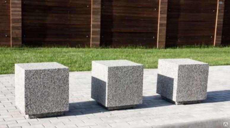 Куб антипарковочный мытый бетон 550х500х500 мм