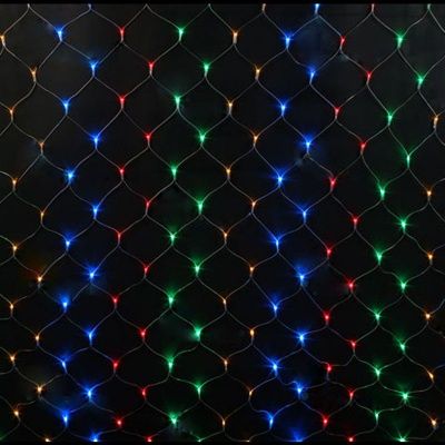 Гирлянда "Сеть", 1.5 х 1.5 м, 100LED, 8 режимов, нить прозрачная, Мульти