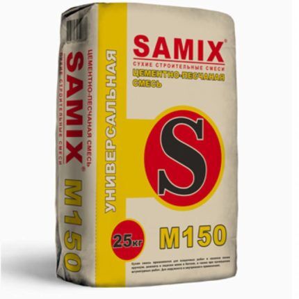Смесь цементно-песчаная SAMIX М-150 «Универсальная» 40 кг.
