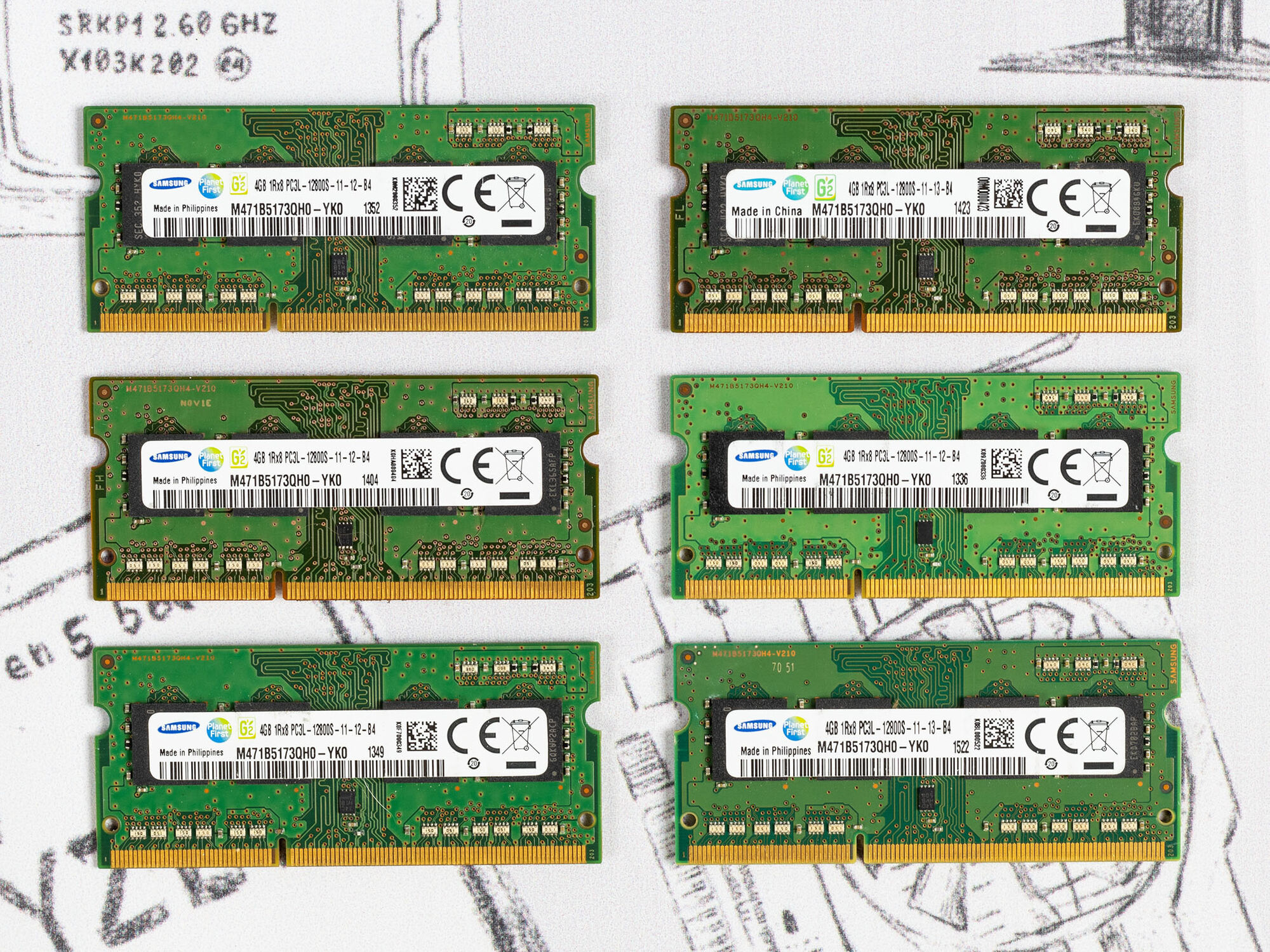 Оперативная память DDR3L SODIMM 4Gb 1600MHz 1.35V Samsung M471B5173QH0-YK0
