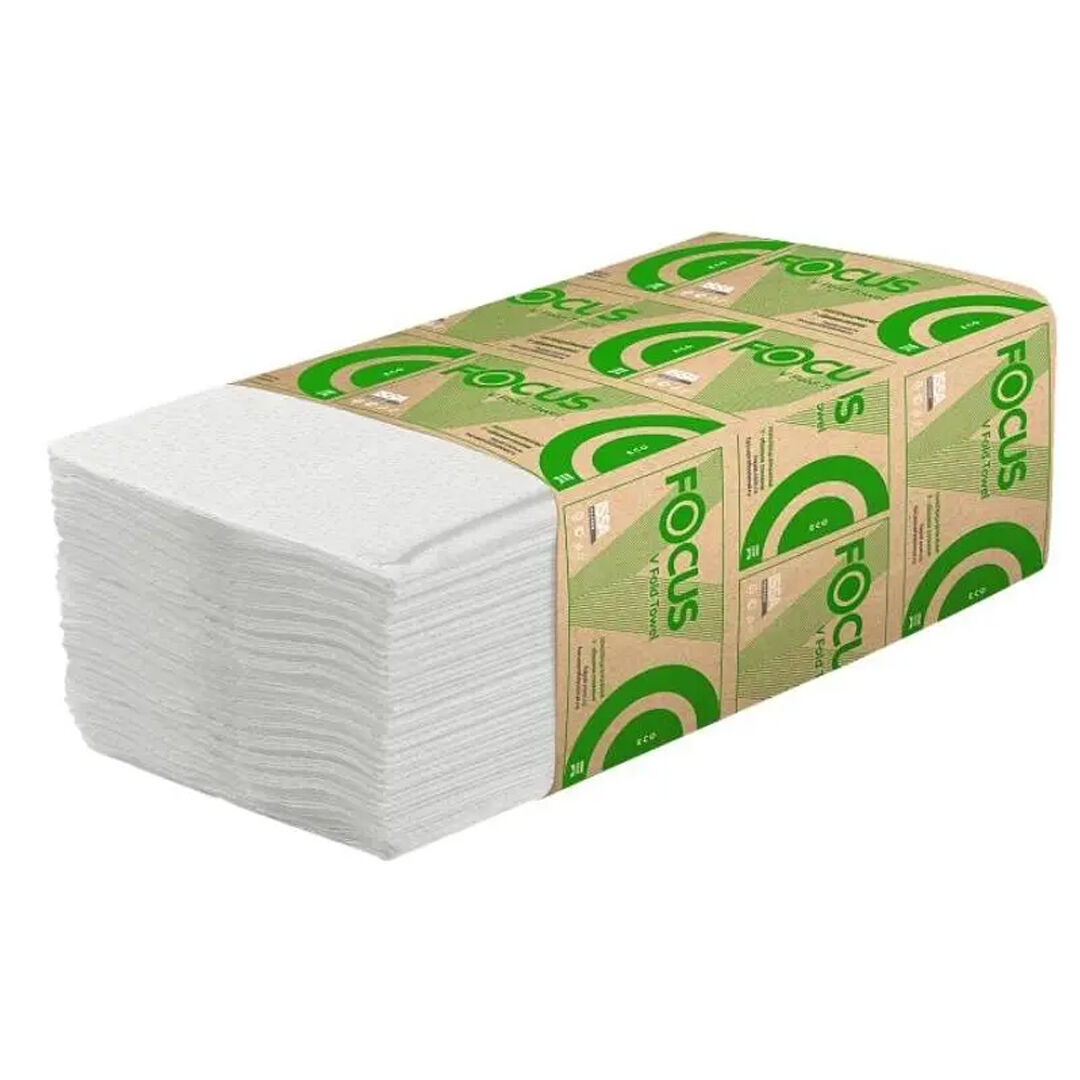 Листовые полотенца FOCUS Premium V сл., 1 слой, 250 листов, 23х20,5 см, 15 шт.